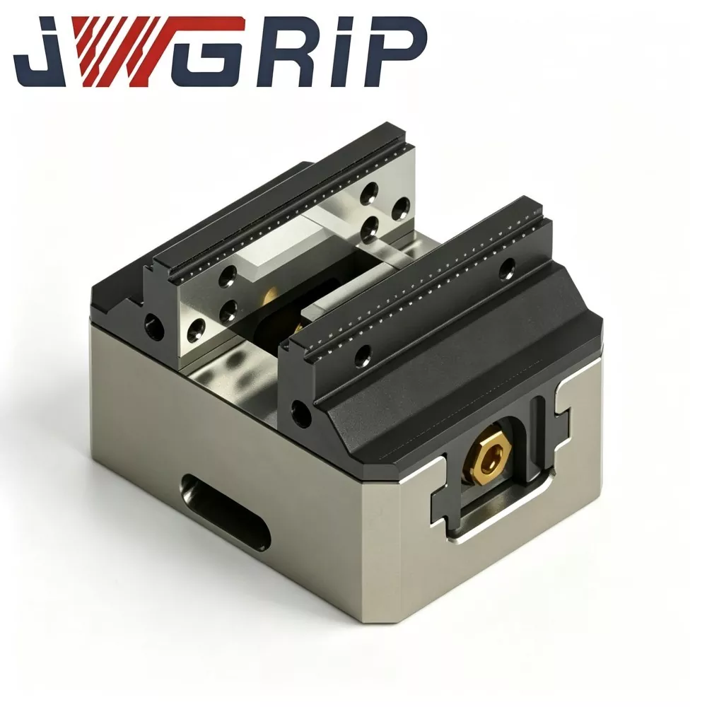 Compact High Precision Self Centering Zero Point Vise with Hard Jaws