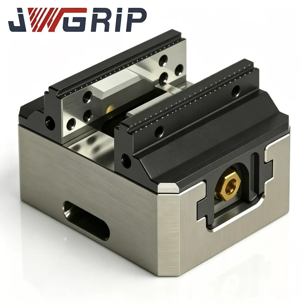 Compact High Precision Self Centering Zero Point Vise with Hard Jaws