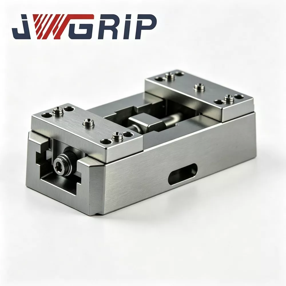 Extended Travel Self Centering Zero Point Vise with Soft Jaws