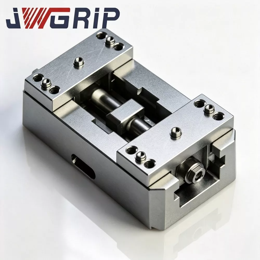 Extended Travel Self Centering Zero Point Vise with Soft Jaws