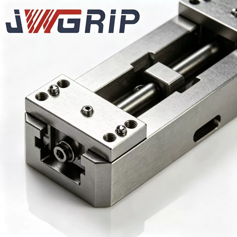 Large Travel Self Centering Zero Point Vise with Soft Jaws for CNC Milling
