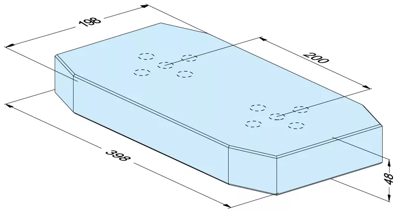 Two Center Zero Point Pallet for CNC Machining
