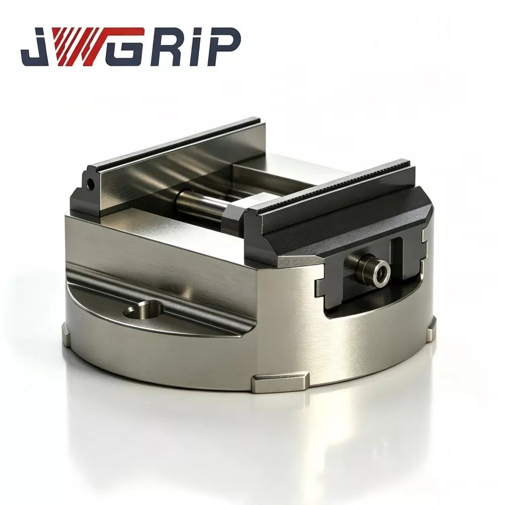 Heavy Duty Round Base Self Centering Vise for 5 Axis Machining