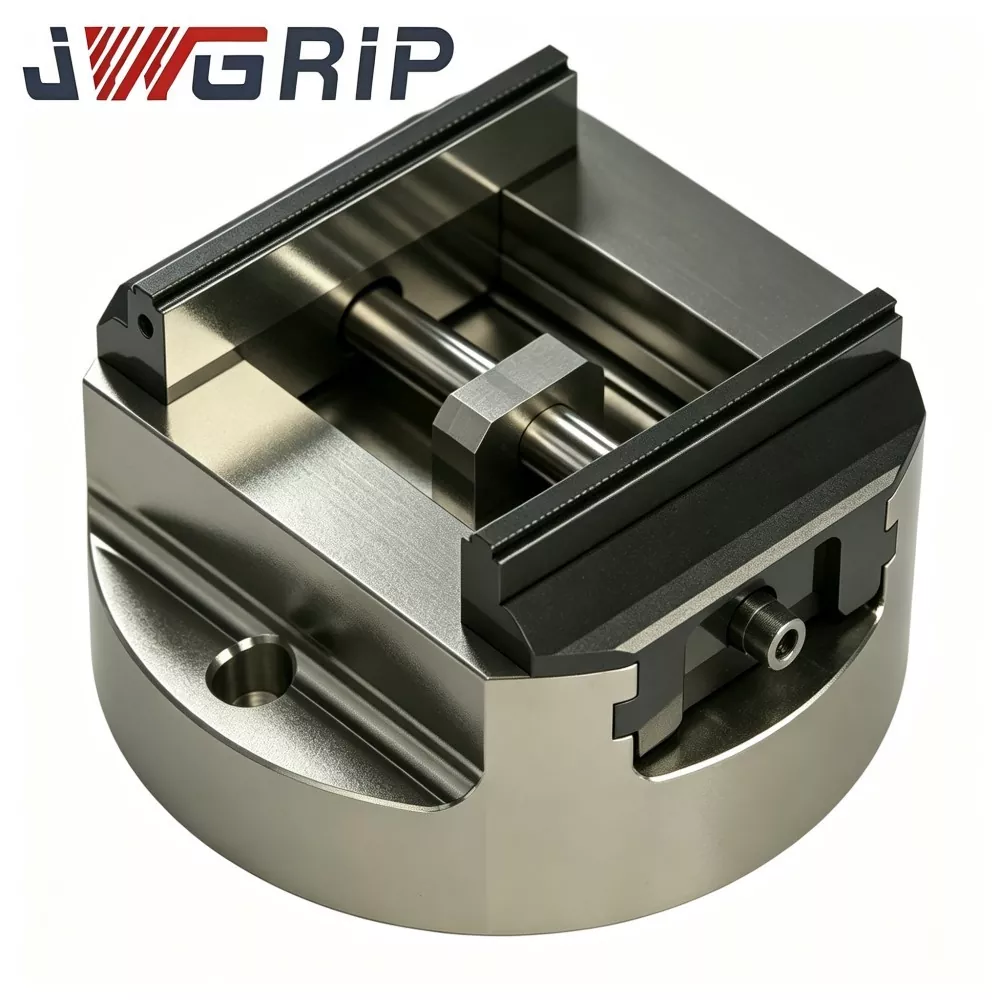 Heavy Duty Round Base Self Centering Vise for 5 Axis Machining
