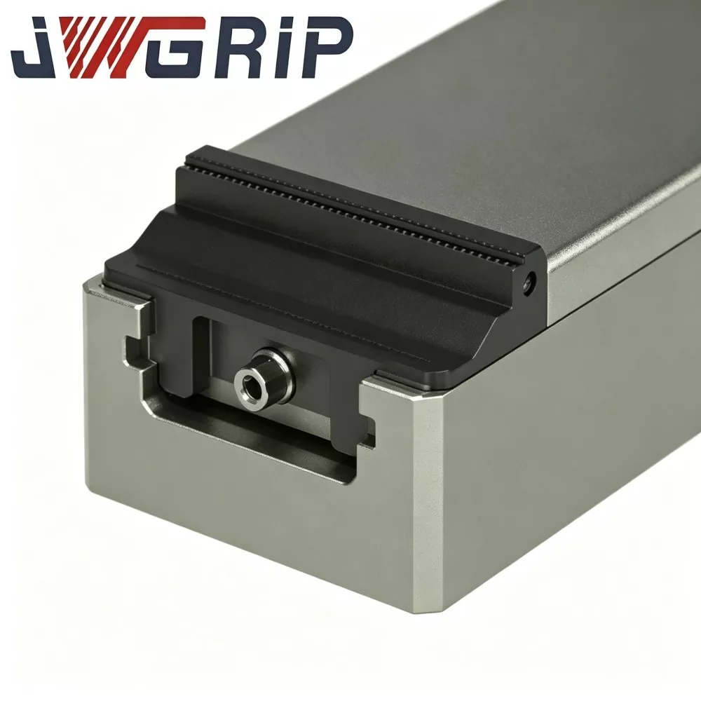 Medium Size Heavy Duty Self Centering Zero Point Vise with Hard Jaws for CNC Milling