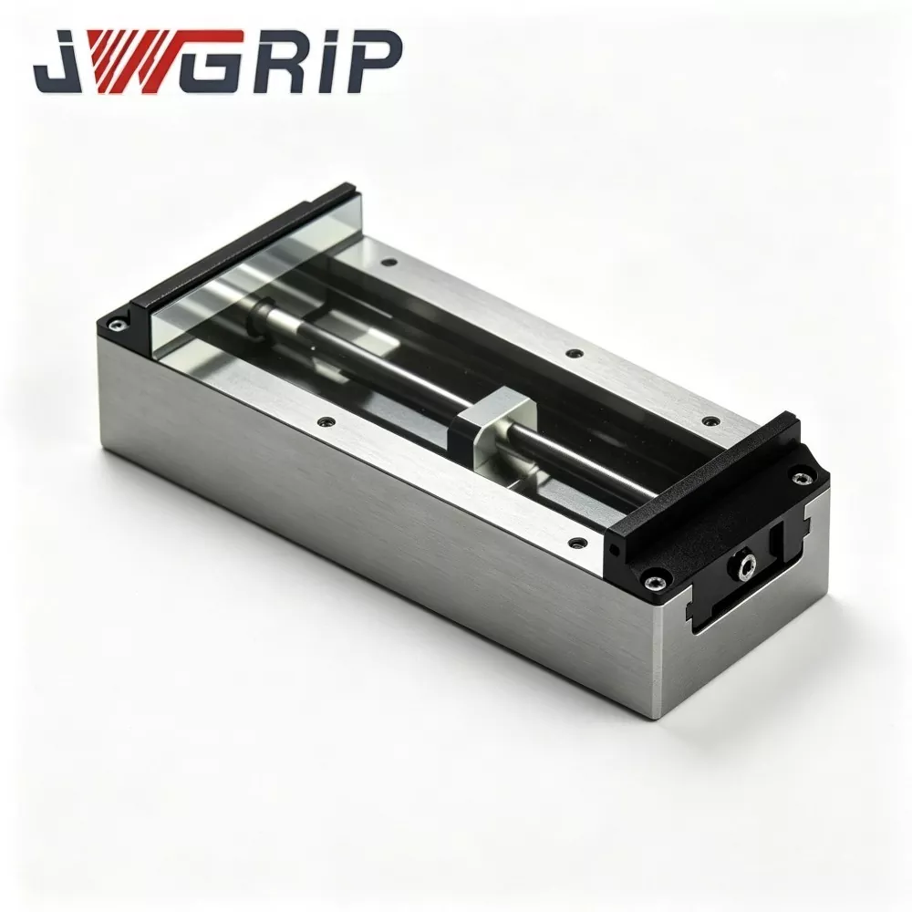 Large Travel Self-Centering Vise with Soft Jaws for 5 Axis CNC Machining